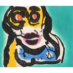 Karel Appel NIGHT FACES ON BROADWAY Etching / Carborundum